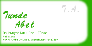 tunde abel business card